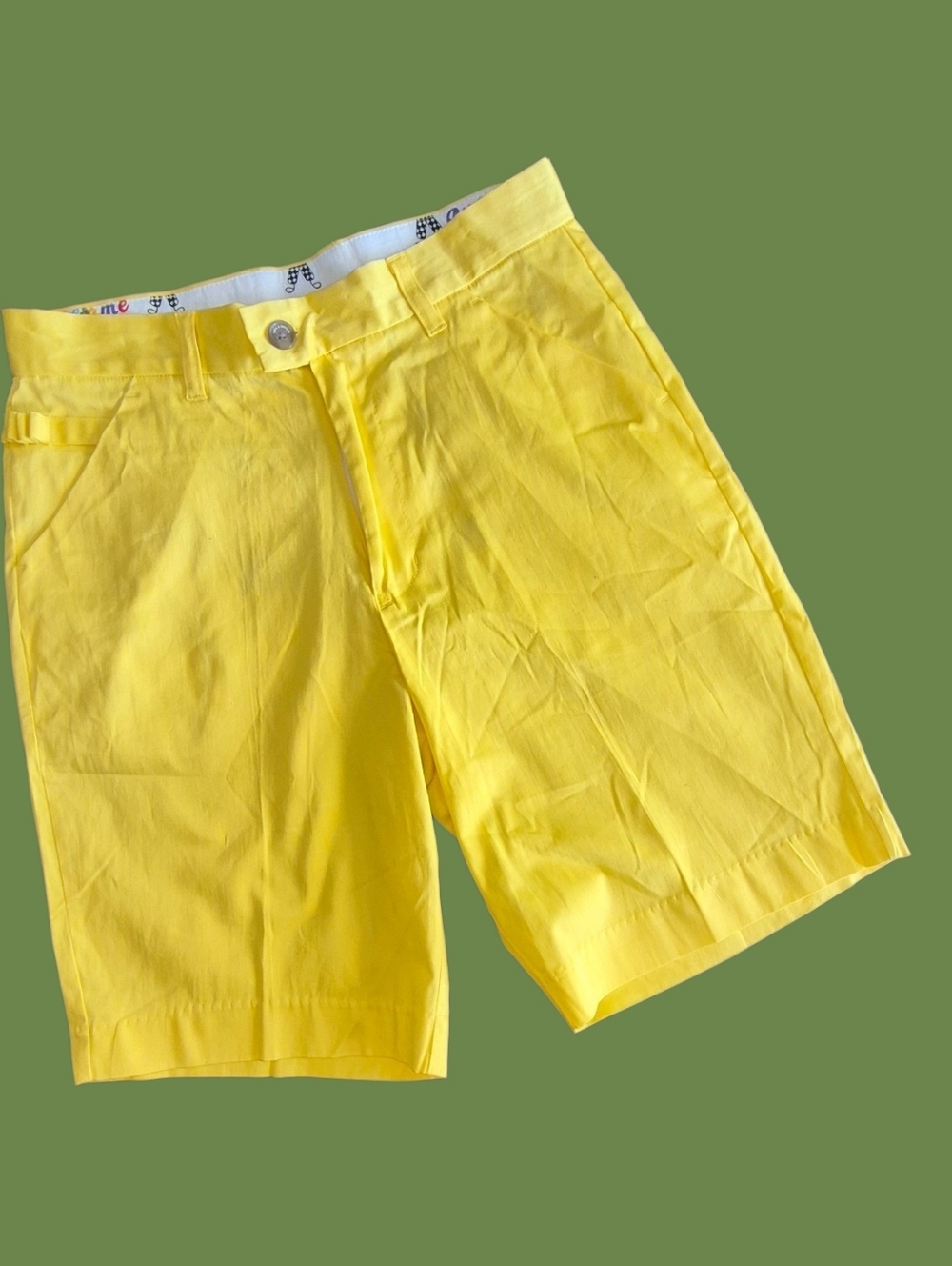 Yellow Royal And Awesome Golf Shorts Mens 30